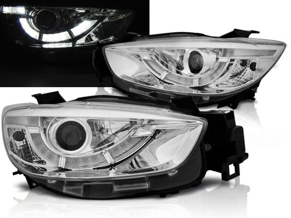 Frontlykter Mazda CX5 11-15 Chrome True Drl
