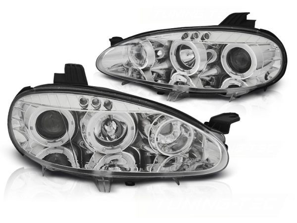 Frontlykter Mazda MX5 01-05 Angel Eyes Chrome - Bilde 2