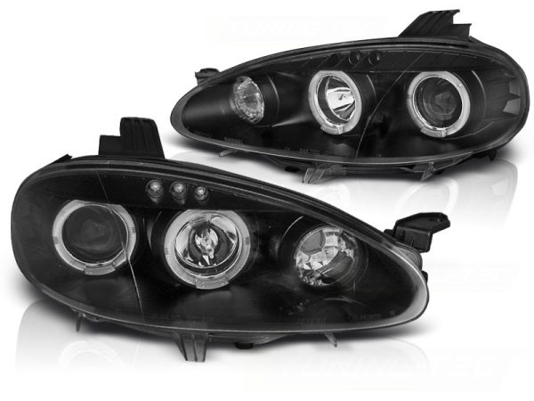 Frontlykter Mazda MX5 01-05 Angel Eyes Black - Bilde 2