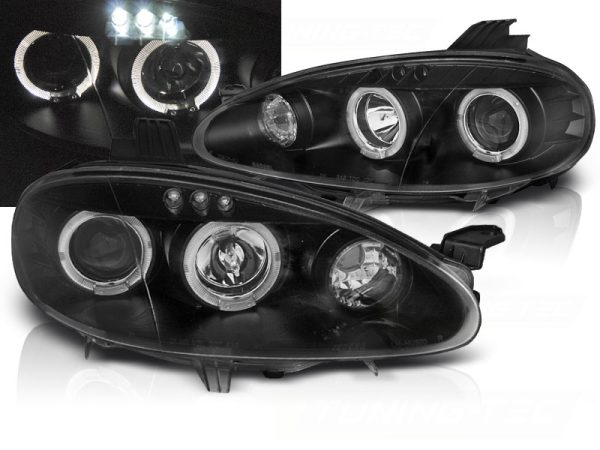 Frontlykter Mazda MX5 01-05 Angel Eyes Black