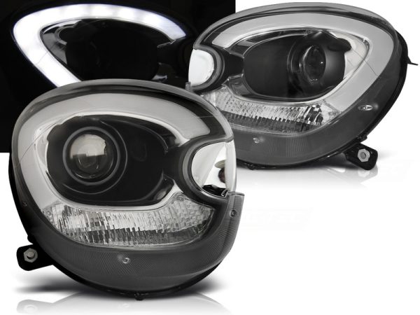 Frontlykter Bmw Mini (cooper) R60 R61 Countryman 10-14 Tube Lights Black