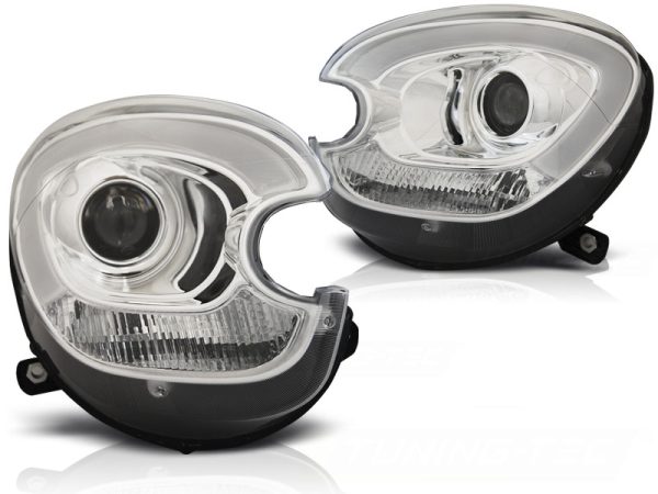 Frontlykter Mini (cooper) R60 R61 Countryman 10-14 Xenon Tube Light Chrome - Bilde 2