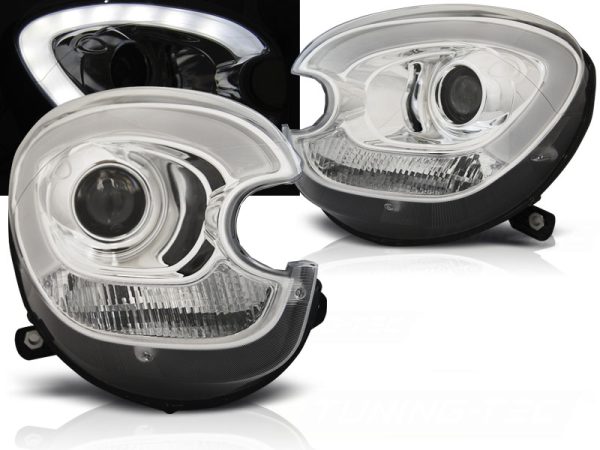 Frontlykter Mini (cooper) R60 R61 Countryman 10-14 Xenon Tube Light Chrome