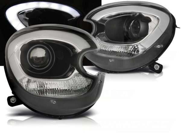 Frontlykter Mini (cooper) R60 R61 Countryman 10-14 Xenon Tube Light Black