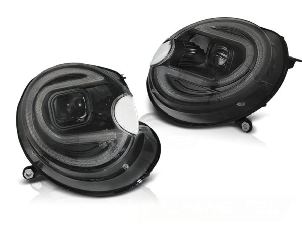 Frontlykter Led Bmw Mini (cooper) 06-14 Tube Lights Black - Bilde 2