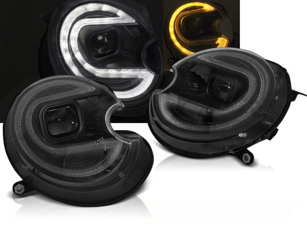 Frontlykter Led HID Bmw Mini (cooper) 06-14 Tube Lights Black