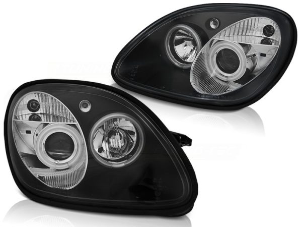 Frontlykter Mercedes R170 SLK 04.96-04 Angel Eyes Black - Bilde 2