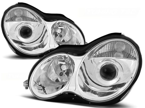 Frontlykter Mercedes W203 C-Klasse 07.00-03.04 Chrome