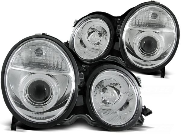 Frontlykter Mercedes W210 E-Klasse 06.99-02 Angel Eyes Chrome - Bilde 2