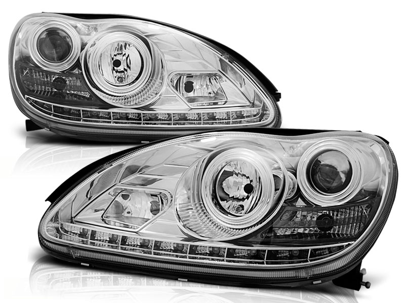 Frontlykter Mercedes W220 S-Klasse 09.98-05.05 Daylight Chrome - Bilde 2