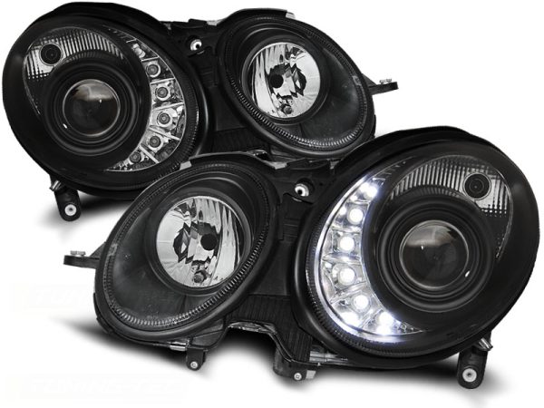 Frontlykter Mercedes W211 E-Klasse 03.02-04.06 Daylight Black - Bilde 2