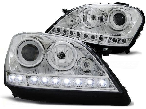 Frontlykter Mercedes W164 ML M-Klasse 05-07 Daylight Chrome - Bilde 2