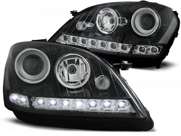 Frontlykter Mercedes W164 ML M-Klasse 05-07 Daylight Black - Bilde 2