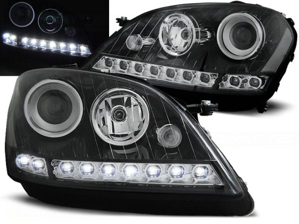 Frontlykter Mercedes W164 ML M-Klasse 05-07 Daylight Black