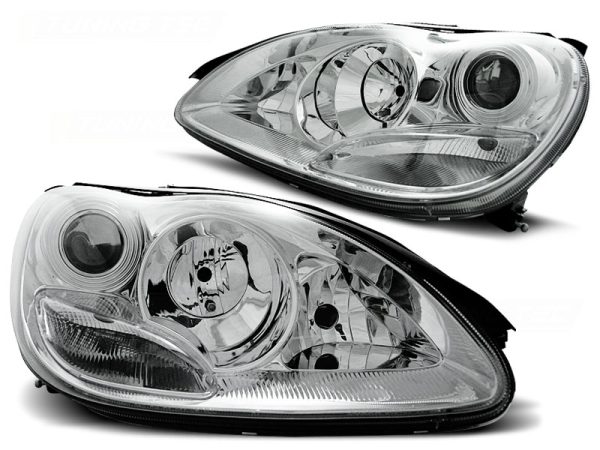 Frontlykter Mercedes W220 S-Klasse 09.98-05.05 Chrome