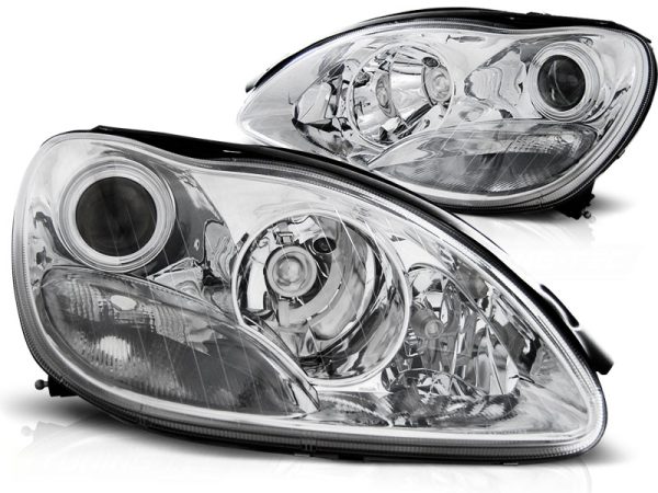 Frontlykter Mercedes W220 S-Klasse 09.98-05.05 Chrome