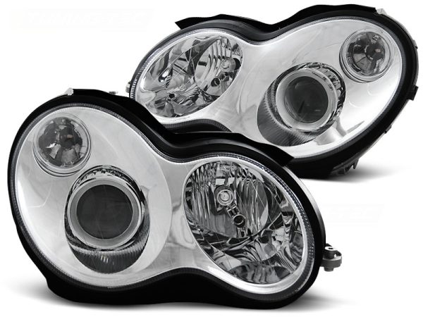 Frontlykter Mercedes W203 C-Klasse 07.00-03.04 Chrome