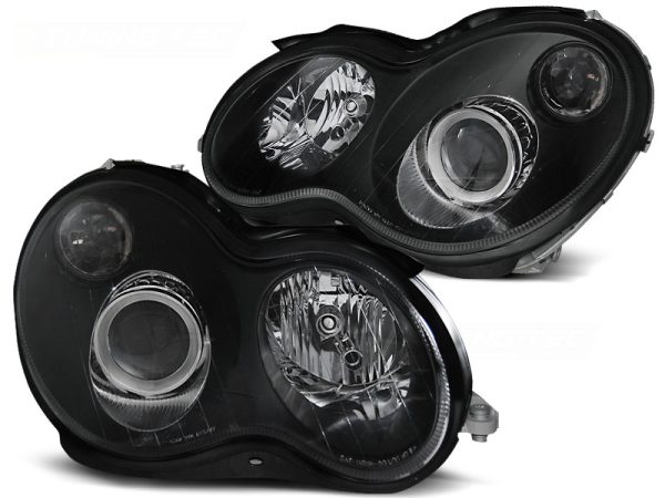 Frontlykter Mercedes W203 C-Klasse 07.00-03.04 Black