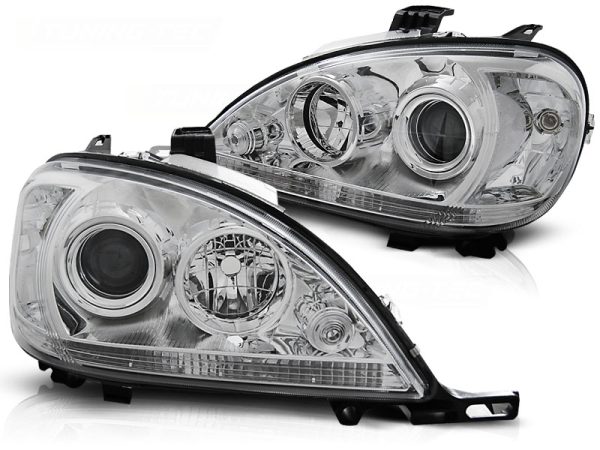Frontlykter Mercedes W163 ML M-Klasse 03.98-08.01 Chrome