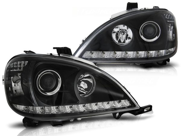 Frontlykter Mercedes W163 ML M-Klasse 09.01-05 Daylight Black - Bilde 2