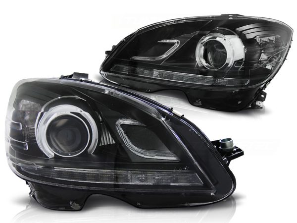 Frontlykter Mercedes W204 07-10 True Drl Black - Bilde 2