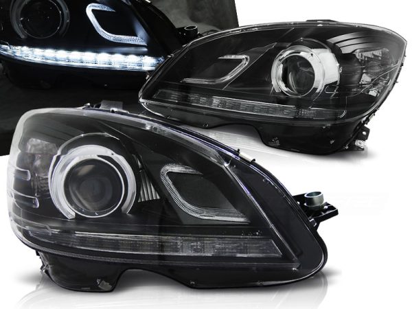 Frontlykter Mercedes W204 07-10 True Drl Black