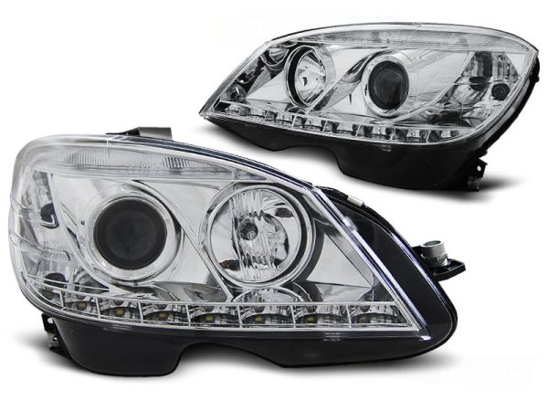 Frontlykter Mercedes W204 07-10 Daylight Chrome - Bilde 2
