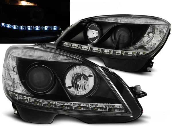Frontlykter Mercedes W204 07-10 Daylight Black
