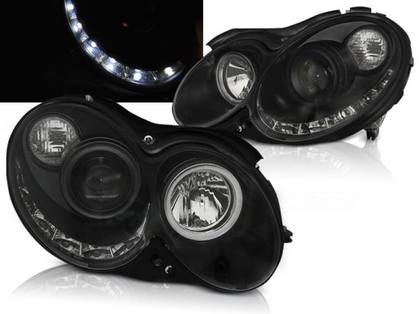 Frontlykter Mercedes CLK W209 03-10 Daylight Black