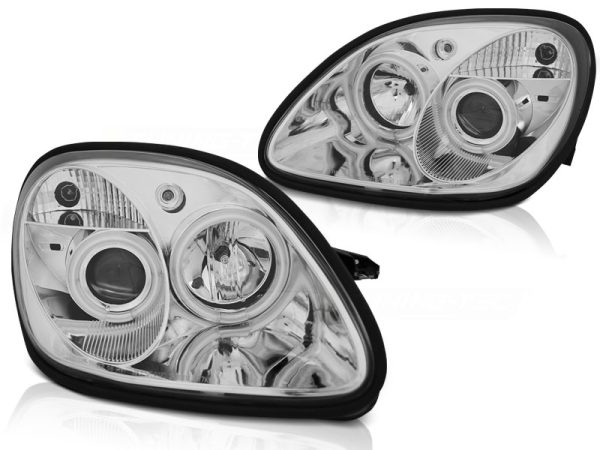 Frontlykter Mercedes R170 SLK 04.96-04 Angel Eyes CCFL Chrome - Bilde 2
