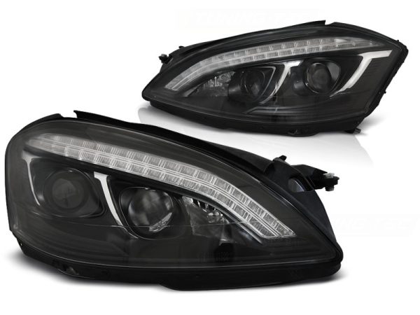 Frontlykter Mercedes W221 05-09 Xenon Lyskaster Daylight Black - Bilde 2