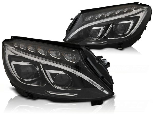 Frontlykter Mercedes W205 14-18 True Drl Black - Bilde 2