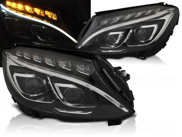 Frontlykter Mercedes W205 14-18 True Drl Black