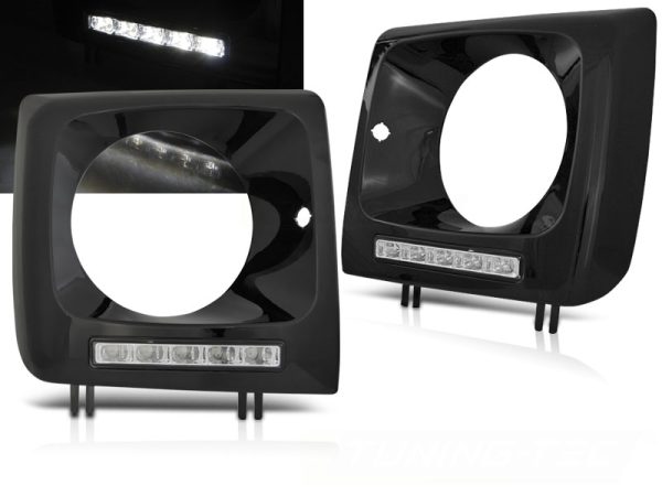 Frontlykterk Mercedes W461.W463 01-12 Led Drl Blac