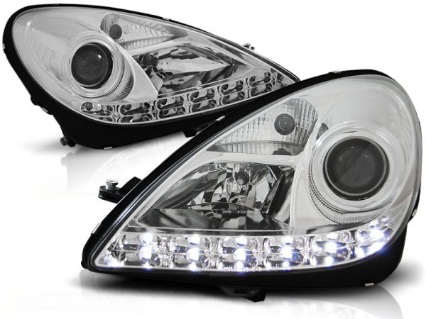 Frontlykter Mercedes R171 SLK 04-11 Xenon Lyskaster Daylight Chrome - Bilde 2