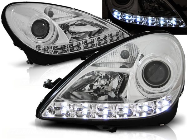 Frontlykter Mercedes R171 SLK 04-11 Xenon Lyskaster Daylight Chrome