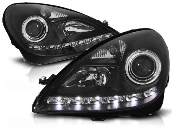 Frontlykter Mercedes R171 SLK 04-11 Xenon Lyskaster Daylight Black - Bilde 2