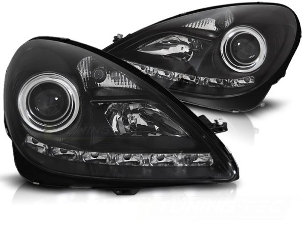 Frontlykter Mercedes R171 SLK 04-11 Xenon Drl Black