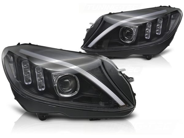Frontlykter Mercedes W205 14-18 Tube Led Black - Bilde 2