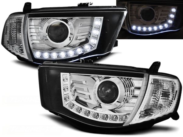 Frontlykter Mitsubishi L200 06-10 Daylight Chrome