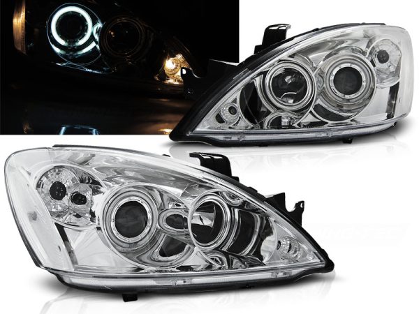 Frontlykter Mitsubishi Lancer 7 04-07 Angel Eyes Chrome