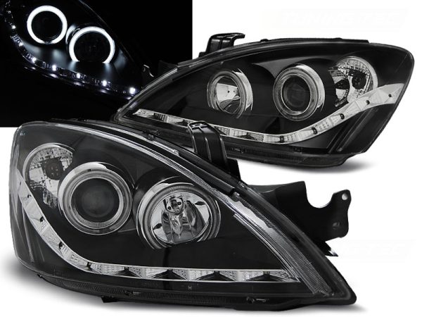 Frontlykter Mitsubishi Lancer 7 04-07 Daylight Black
