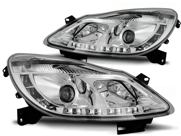 Frontlykter Opel Corsa D 04.06-11 Daylight Chrome - Bilde 2