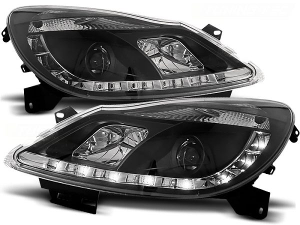Frontlykter Opel Corsa D 04.06-11 Daylight Black