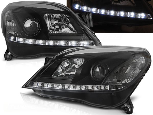 Frontlykter Opel Astra 03.04-09 Daylight Black