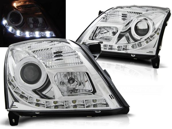 Frontlykter Opel Vectra C 04.02-08.05 TRU Drl Chrome