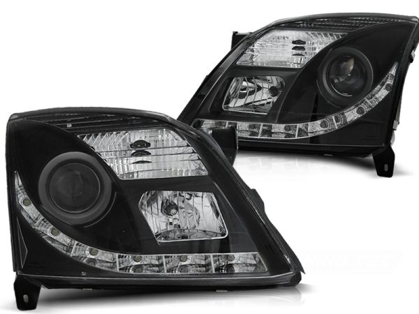 Frontlykter Opel Vectra C 04.02-08.05 TRU Drl Black Xenon D2S