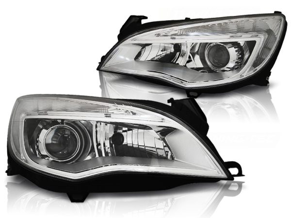 Frontlykter Opel Astra J 10-12 Chrome TRU Drl - Bilde 2