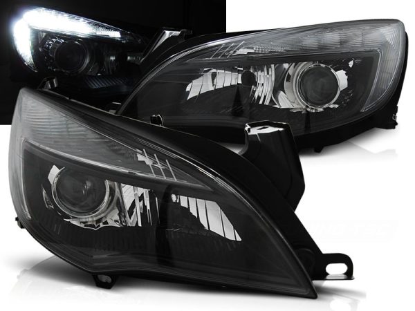 Frontlykter Opel Astra J 10-12 Black TRU Drl