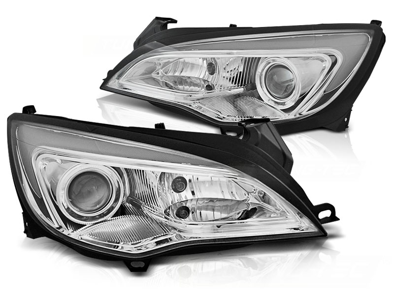 Frontlykter Opel Astra J 10-15 Tube Light Chrome - Bilde 2